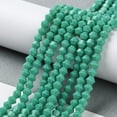 thumbnail image 4 of 10 strand Opaque Solid color Imitation Jade Glass Beads Strands Faceted Bicone Light Sea Green 4x4mm Hole: 0.8mm 80~85pcs/strand 30~32cm, 4 of 4