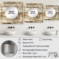 thumbnail image 4 of Designart "Weathered Planks Of The Rustic Farmhouse IV" 0 Square Mirror Wall Decor Vintage - Large Brown Square Bathroom Mirror - Square Printed Wall Mirror Art, 4 of 5