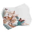 thumbnail image 1 of Ambesonne Nature Place Mats Set of 4, Colorful Butterflies Fly, Standard Size, Multicolor, 1 of 6