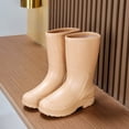 thumbnail image 2 of LIJCC Short Rain Boots for Womens Ankle Rainboot Slip on Garden Boot Ladies Rubber Outside Work with Comfort for Yard Outdoor Work, 2 of 4