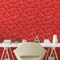 thumbnail image 2 of Ambesonne Floral Design Peel & Stick Wallpaper for Home, Dreamy Rose Scene Art, 13"x72", Dark Coral White, 2 of 5