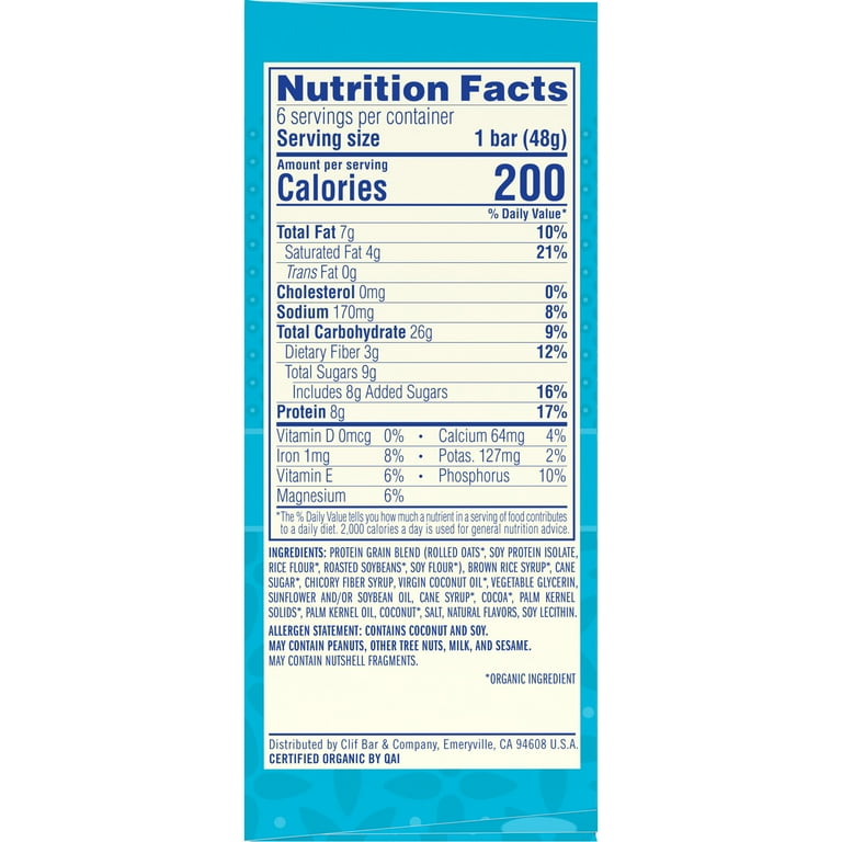 Luna Bar Chocolate Dipped Coconut Nutrition Facts informacionpublica