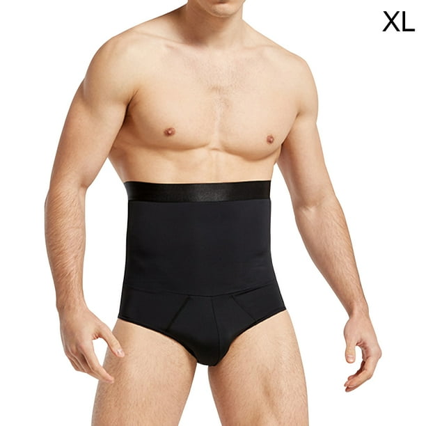 Ropa interior para hombre Cintura adelgazante Entrenador Corsé Calzoncillos Fajas corporales, Negro, XL Vogacara AP001430-03