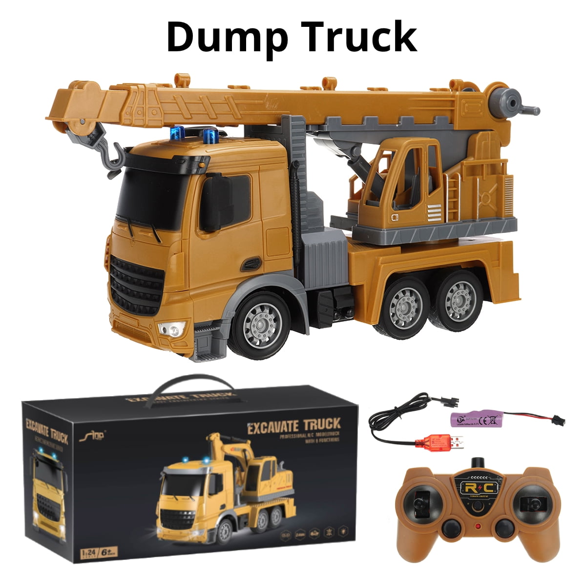 Bestgoods 124 Remote Controls Construction Dump Truck for Boys Kids
