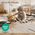 thumbnail image 4 of ODIKA 4'x6' Washable Area Rug Non-Slip, Chair-Friendly, Flatwoven Contemporary Layered Neutral Splash Brushstroke Large Beige Abstract Playful for Home Office, Under Desk, 4 of 7