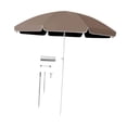 thumbnail image 2 of Sombrilla de patio, sombrilla de playa, 1,7 m, fácil de transportar, premium, con varillas resistentes, toldo para picnic al aire libre para juegos marrón, 2 of 8