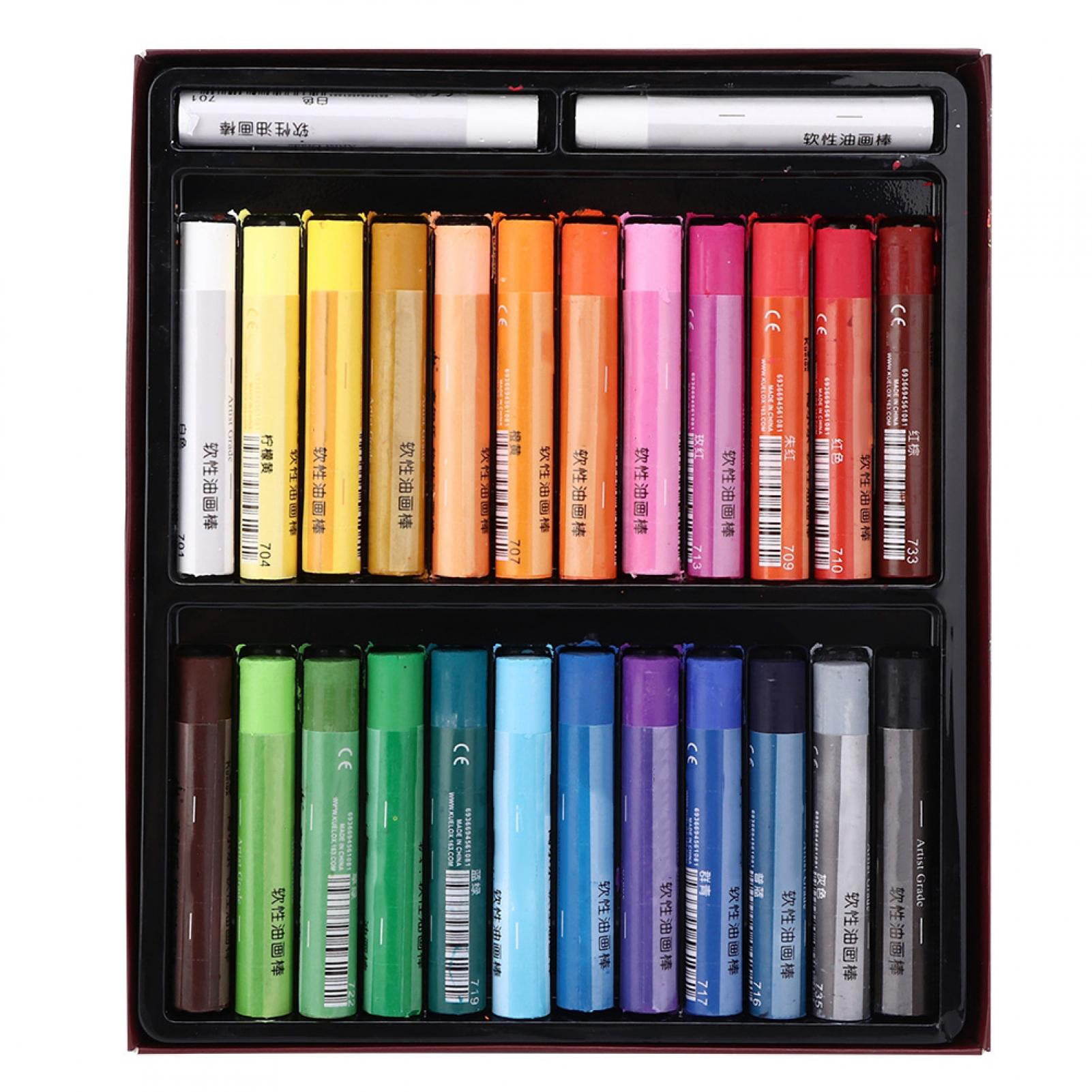 Cergrey Oil Painting Stick,Crayon,24+2 Oil Painting Stick Set Water