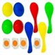 thumbnail image 3 of 4 sets of Colorful Eggs and Spoons Race Game Set Outdoor Party Games Egg Spoon Race Game Kids Interactive Toys Funny Spoon Toys Kids Egg Playthings, 3 of 5