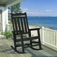 thumbnail image 2 of Sonerlic 1 Peak Outdoor Patio HIPS Rocking Adirondack Chair for Deck,Garden and Balcony,Black, 2 of 9