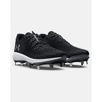 Under Armour Glyde 2 MT 3026601-001 Women's Black Silver Softball Cleats DWA346
