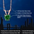 thumbnail image 2 of Gem Stone King 14K Rose Gold Green Zirconia Pendant Necklace for Women | 0.44 Cttw | Gemstone Birthstone | Heart Shape 5MM | With 18 inch Chain, 2 of 6