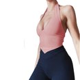 thumbnail image 3 of Diconna Lady camisole, sleeveless solid color U-shaped collar irregular cut top, 3 of 3