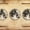 Grunge Moon Phases, variant on Elephant Stock Grunge Moon Phases Wall Art - Horizontal Multi Panel Canvas - Living Room Wall Decor - Astronomy & Space Multi Panel - Gray And Brown Decor - 55" x 24"