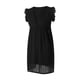 thumbnail image 3 of VISgogo Vestido casual para mujer, manga voladora, cuello en V, ahuecado, color sólido, suelto, vestidos acampanados VISgogo moda, 3 of 9
