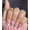 False Nails--Y-14S, variant on 24P Black Detachable Almond French Full Cover False Nails Silver Butterfly Lines Stiletto Fake Nials Press on Nails DIY Manicure