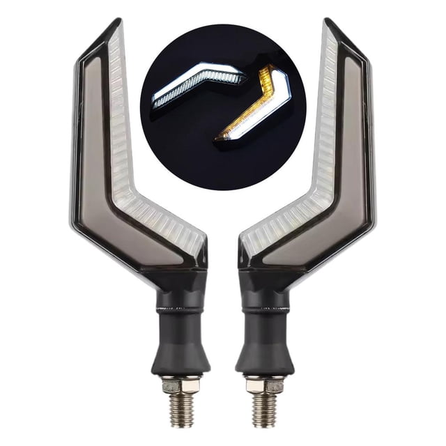 Motorcycle Modified Accessories Dual-Color Flowing Angel Signal 12V Turn