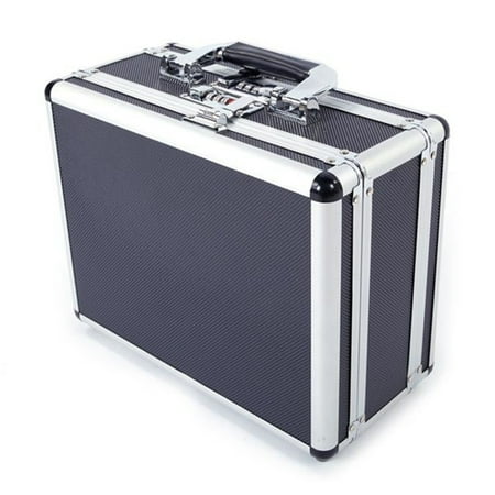 Aluminum New Framed Locking Gun Pistol HandGun Lock Box Hard Storage Carry Case Black