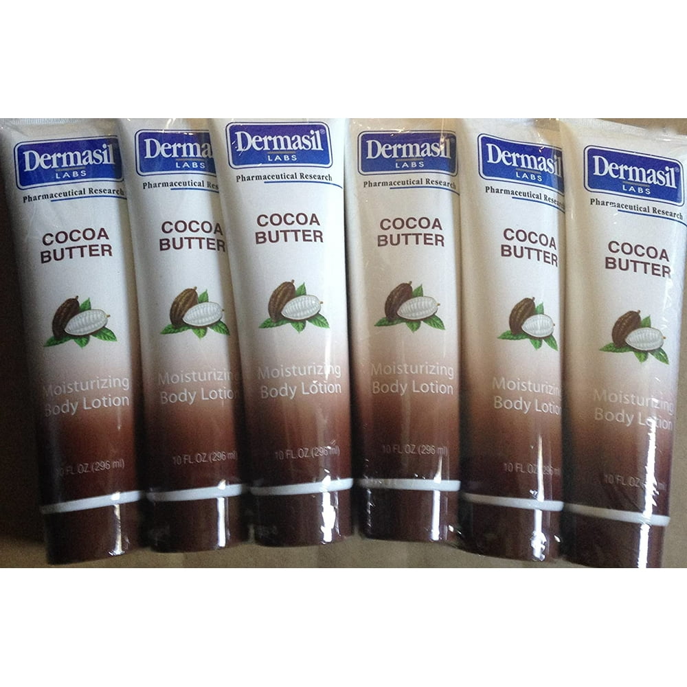 COCOA BUTTER moisturizing Body Lotion 10 fl oz (pack of 6) Dermasil