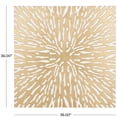 thumbnail image 3 of DecMode Gold Wooden Abstract Carved Starburst Wall Decor with White Backing, 3 of 10