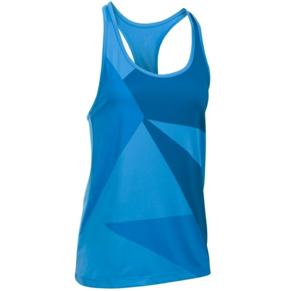 Under Armour Women's Geo Run Tank, Mediterranean/Reflective (XS)