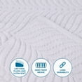 thumbnail image 4 of BNM Chevron Zero Twist Cotton 3 Piece Towel Set, White, 4 of 11