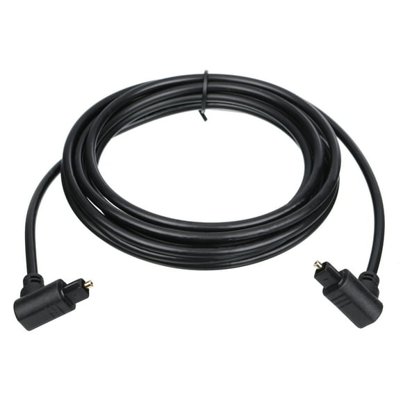 Cable de audio de fibra óptica Uxcell de doble 90 grados 9.8ft enlace óptico TOS plástico para TV