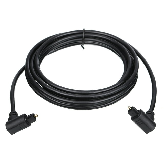 Cable de audio de fibra óptica Uxcell de doble 90 grados 9.8ft enlace óptico TOS plástico para TV