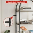 thumbnail image 4 of Bookcase 5-Tier Arched Metal Bookshelf – Tall Open Storage Rack for Bedroom, Living Room, Home and Office, 4 of 8