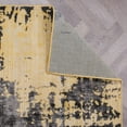 thumbnail image 4 of World Rug Gallery Abstract Design Distressed Area Rug - Yellow 5'x7', 4 of 9