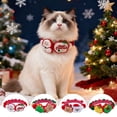 thumbnail image 2 of Colorful cat and dog scarf decoration plush fabric bell Christmas tree hat - festive carnival with pet ball collar XL (45-55cm), 2 of 5