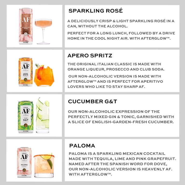 Free AF Non-Alcoholic Cocktail Variety 4-Pack in Recyclable Cans