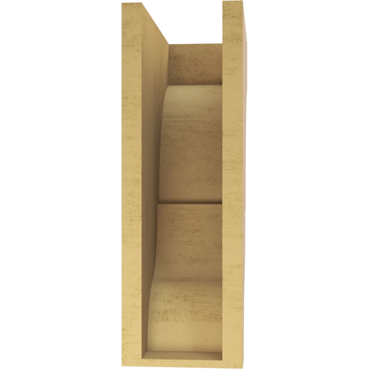6"W x 12"D x 18"H Classic Asheboro Rough Cedar Woodgrain TimberThane Corbel, Primed Tan