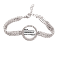 thumbnail image 1 of Un gran poder conlleva una gran responsabilidad Pulsera de tobillera de cadena de tenis, joyería de diamantes, 1 of 3
