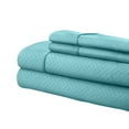 thumbnail image 3 of Home Sweet Home Pentagon Microfiber Deep Pocket King Bed Sheets Set (Aqua), 3 of 4