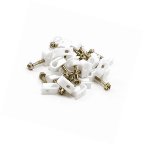 rg6 single coax cable, cat6, electrical wire cable clip, 1/4 in (6 mm