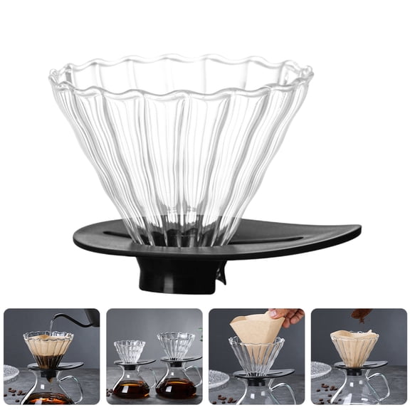 WHAMVOX Coffee Dripper Glass 1Pcs 4.9X4.7X3.5in