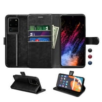 Njjex Case Wallet 2020 Galaxy S20 Ultra S20 S20  S20 Plus 5G, Galaxy S20 S20 Ultra Wallet Case RFID Blocking Card Slot Stand PU Leather Magnetic Protect Flip Cover [Gift Box] -Black