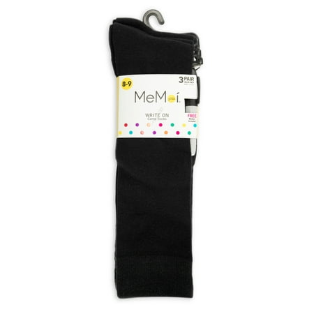 

MeMoi Write On Camp Kids Cotton Blend Knee High Socks 3-Pack - Girls - Female