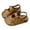 Brown, variant on Toddler Sandals Boys Girls Cork Footbed Slippers Kids Comfort Adjustable Slingback Flats