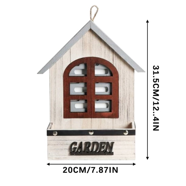 Maceta colgante de madera europea para pared, soporte decorativo para jardín vertical en interiores, ideal para centros comerciales.