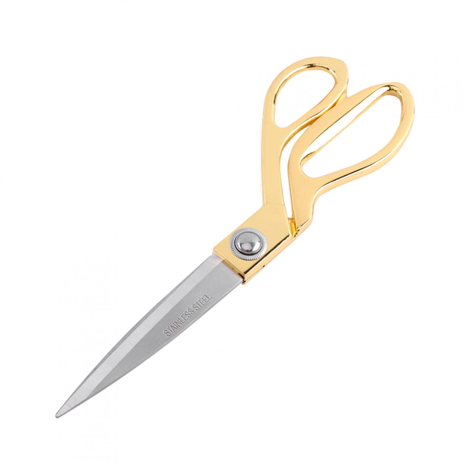 Khall Stainless Steel Tailor Sewing Scissors Acute Blade Tailoring Scissors Gold Color Handle