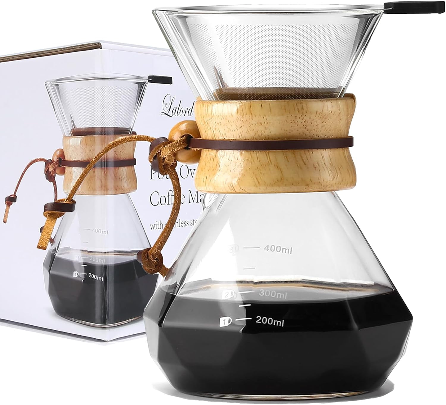 Free Shipping! Chemex 8-Cup Classic Series Glass Coffeemaker with Filter,  Borosilicate, 40 Ounce - Walmart.com