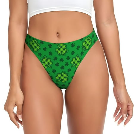 Sigee St Patrick s Day5 for Women s G-String Panty  Low Rise  Soft Lace Perfect for Everyday Wear or Special Occasions-Medium