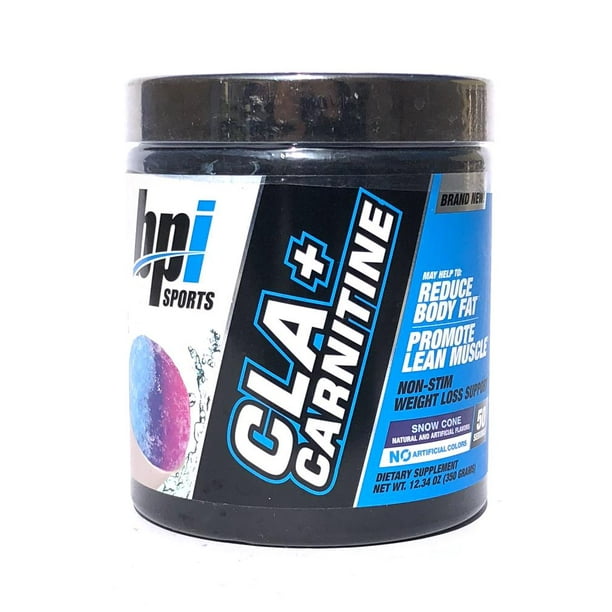 l carnitina y cla juntos Cla+ 300 grs Snow Cone 50 Serv. BPI Sports. BPI Sports BPICLA+CARNITINASNOWCONE Flavour:Lemon & Blueberry Content_Optimized Pure Originial Ingredients L-Carnitine