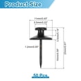 thumbnail image 2 of Uxcell 50 Pcs Double Headed Picture Hanging Nail, Zinc Alloy Push Pins Picture Hangers Double Headed Thumb Tacks for Hanging Pictures, Black, 2 of 6