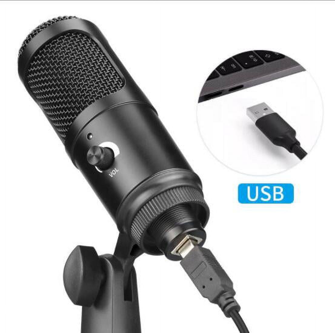 EIMELI USB Microphone, Metal Condenser Recording Microphone for Laptop MAC or Windows Cardioid Studio Recording Vocals, Voice Overs,Streaming Broadcast and YouTube