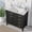 Black Solid Wood MDF, variant on LHSHID 36"Bathroom Vanity without Sink,Cabinet Base Only,Bathroom Cabinet with Drawers,Solid Frame and MDF Board,Black