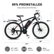 Viribus 26 Electric Mountain Bicycle for Adults, 350W