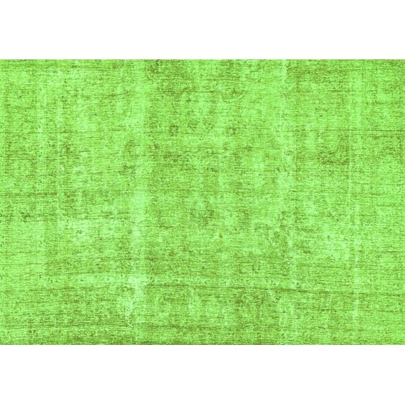 Ahgly Company Indoor Rectangle Abstract Green Modern Area Rugs, 7' x 9'
