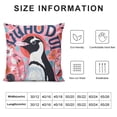 thumbnail image 5 of Orinice Penguin Girl Graphic Decorative Cushion Cover for Home Couch Living Room Sofa - High-Quality Square Pillow Case 1PC 24x24in, 5 of 5